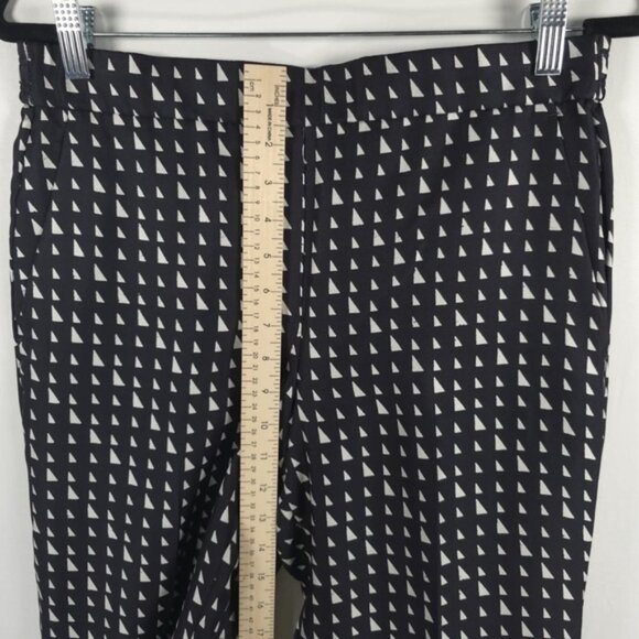 NWOT THEORY 100% SILK Triangle Stripe Twill Cropped Pull On Trousers Pants Sz 6 - Picture 11 of 16